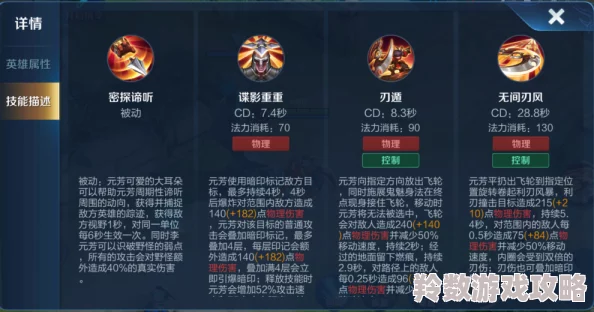 《王者荣耀》英雄深度剖析：李元芳技能全面介绍及实战运用技巧详解