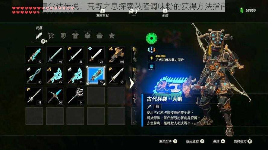 塞尔达传说:荒野之息探索鼓隆调味粉的获得方法指南
