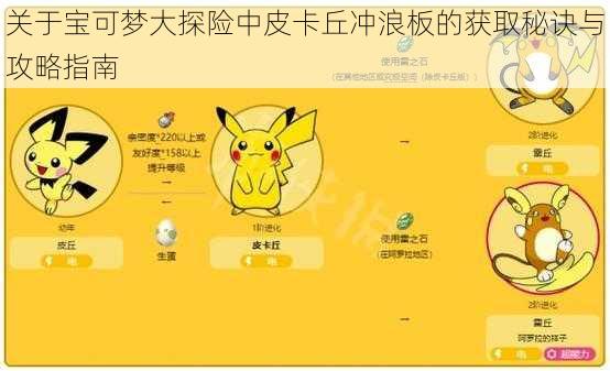 关于宝可梦大探险中皮卡丘冲浪板的获取秘诀与攻略指南