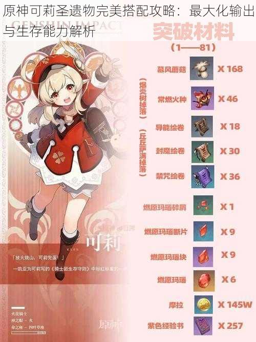 原神可莉圣遗物完美搭配攻略:最大化输出与生存能力解析