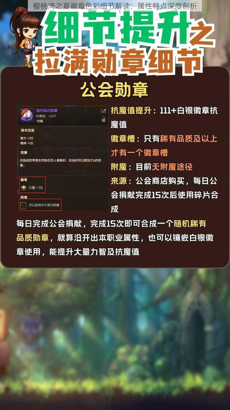 樱桃湾之夏徽章色彩细节解读:属性特点深度剖析