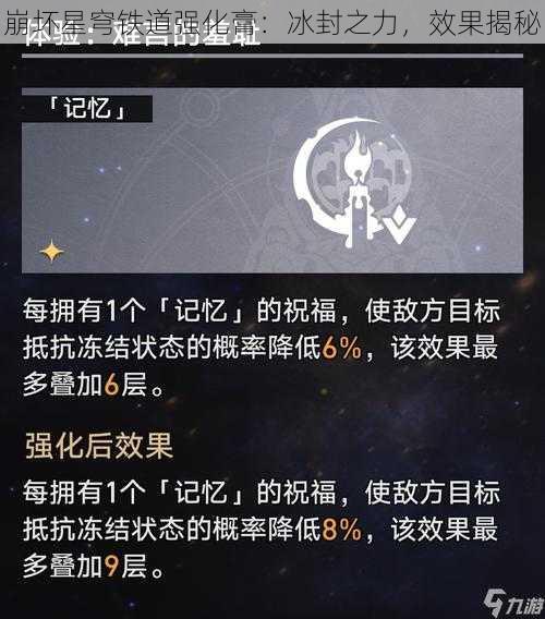 崩坏星穹铁道强化膏:冰封之力,效果揭秘