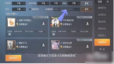 和平精英精准搜索玩家指南：掌握搜索技巧，轻松找到心仪队友
