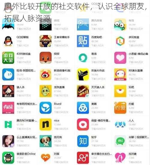 国外比较开放的社交软件，认识全球朋友，拓展人脉资源
