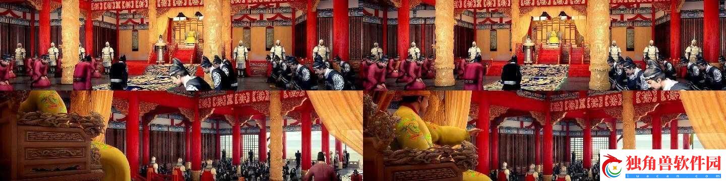 皇上骑带木棒早朝上朝场景