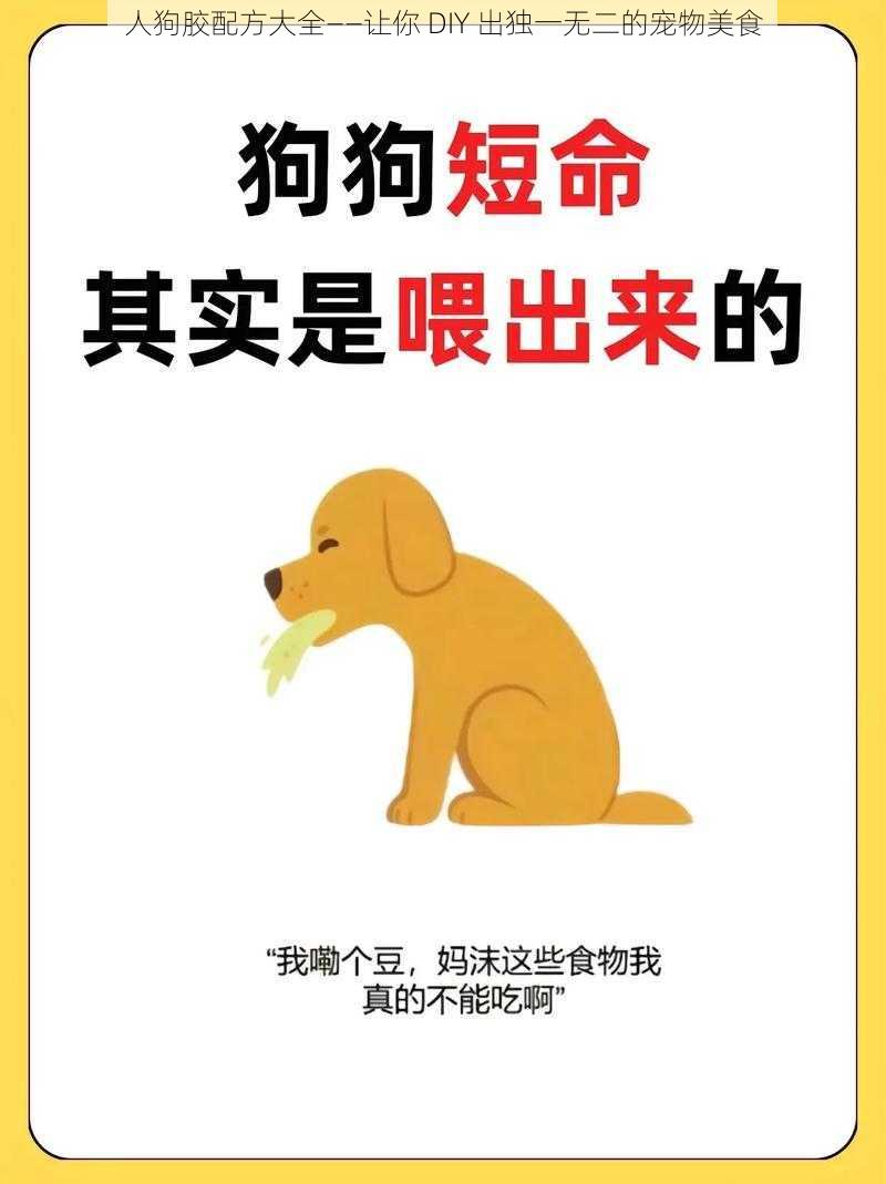 人狗胶配方大全——让你 DIY 出独一无二的宠物美食