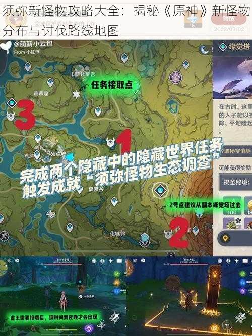 须弥新怪物攻略大全：揭秘《原神》新怪物分布与讨伐路线地图