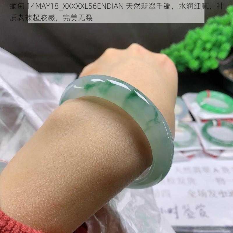 缅甸 14MAY18_XXXXXL56ENDIAN 天然翡翠手镯，水润细腻，种质老辣起胶感，完美无裂