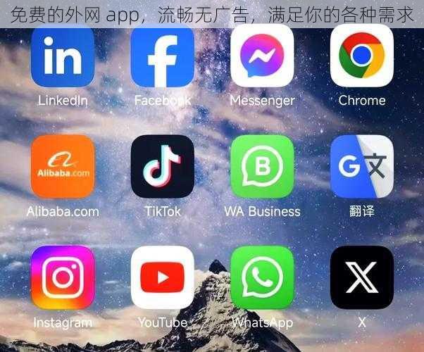 免费的外网 app，流畅无广告，满足你的各种需求