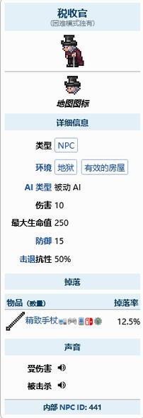 泰拉瑞亚收税官属性详解:功能与作用全面分析