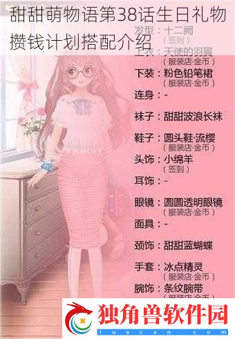甜甜萌物语第38话生日礼物攒钱计划搭配介绍