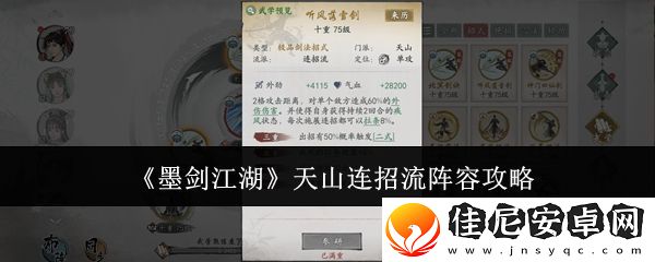 墨剑江湖天山连招流阵容攻略