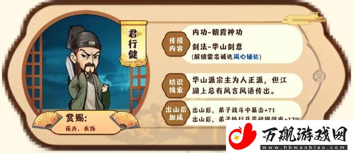 我要当掌门客卿君行健图鉴一览