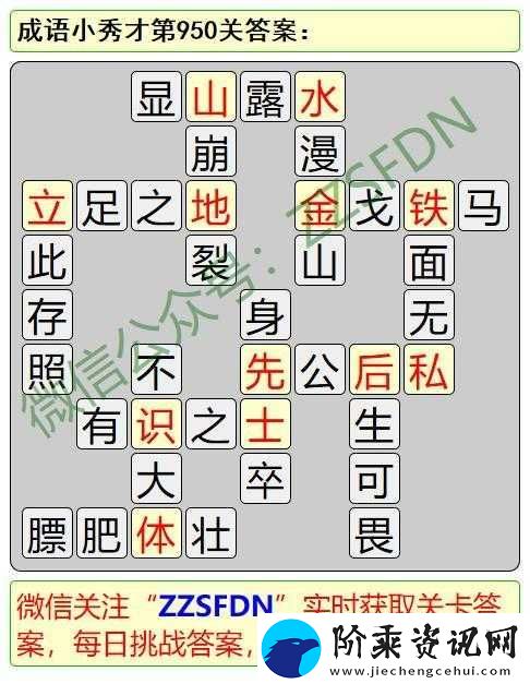 成语小秀才第931-940关答案汇总