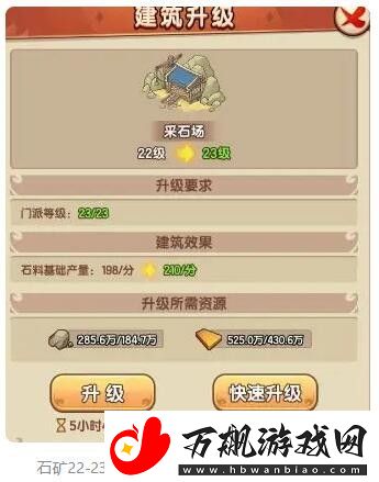 我要当掌门石头木头和银币提高产量方法介绍