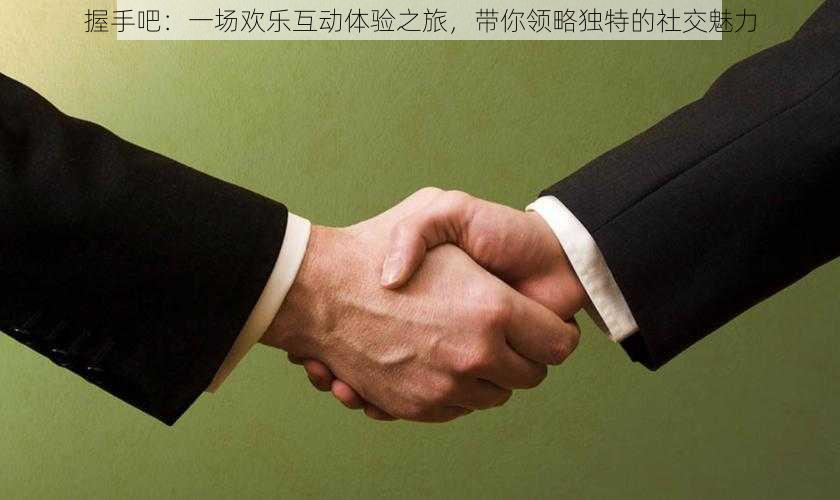 握手吧:一场欢乐互动体验之旅,带你领略独特的社交魅力