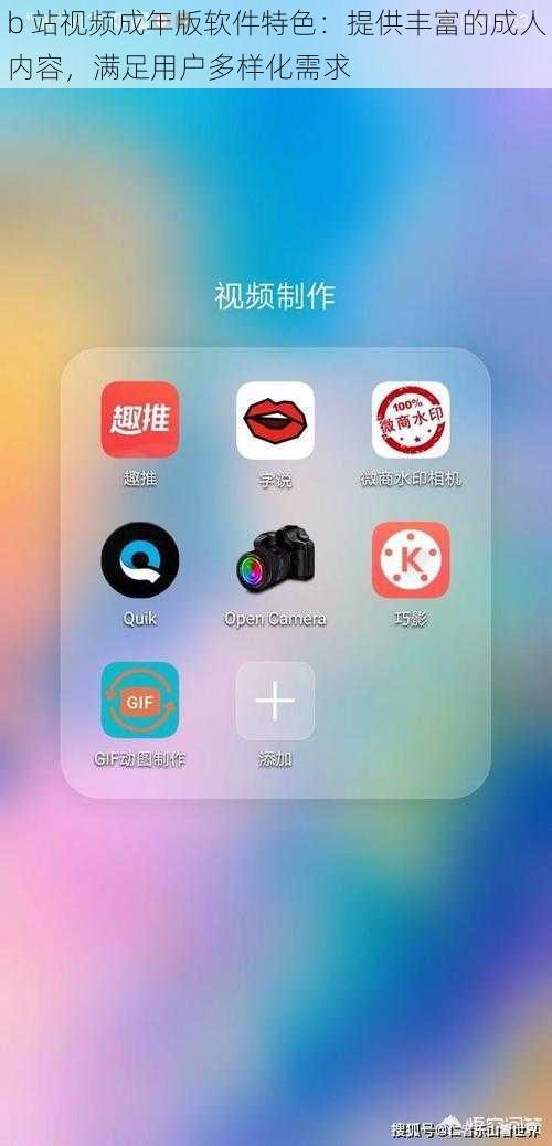 b 站视频成年版软件特色：提供丰富的成人内容，满足用户多样化需求