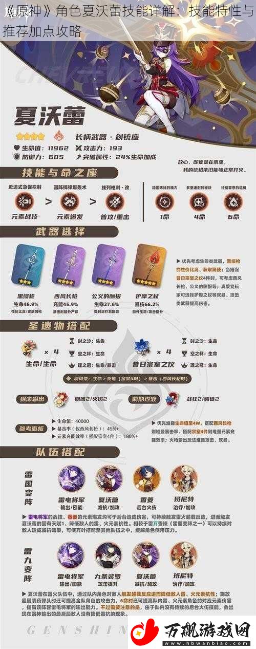 原神角色夏沃蕾技能详解