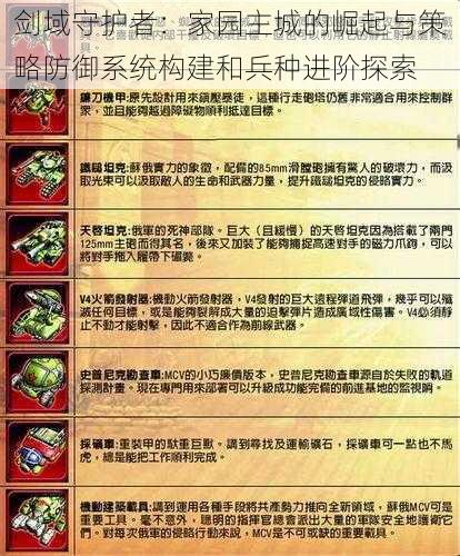 剑域守护者:家园主城的崛起与策略防御系统构建和兵种进阶探索