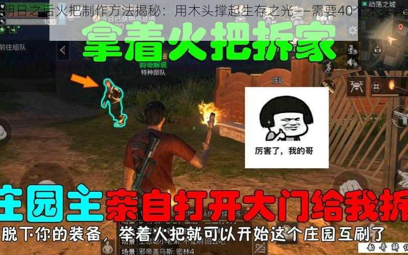 明日之后火把制作方法揭秘:用木头撑起生存之光——需要40个木头详解