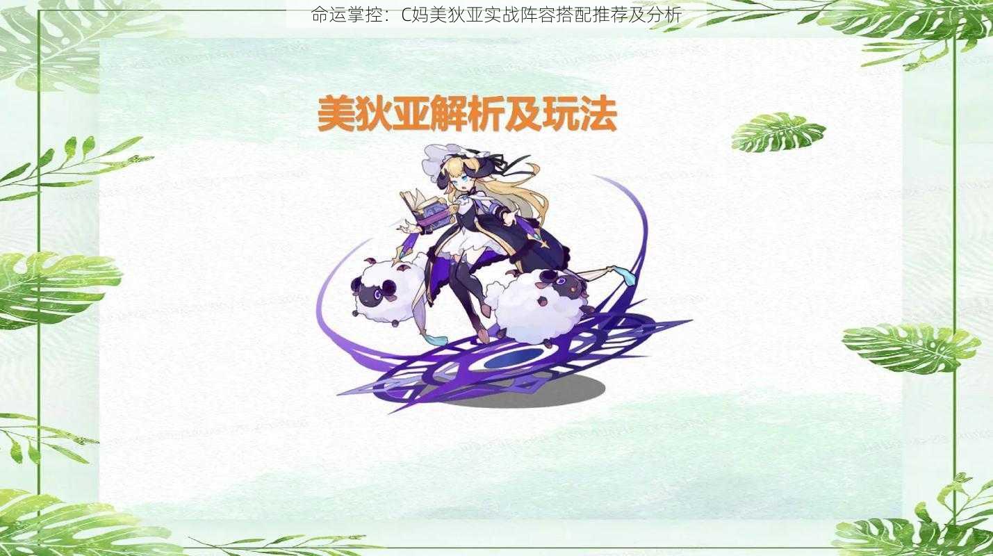 命运掌控：C妈美狄亚实战阵容搭配推荐及分析