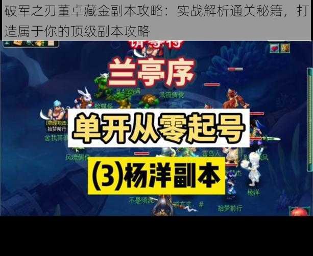 破军之刃董卓藏金副本攻略：实战解析通关秘籍，打造属于你的顶级副本攻略