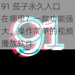 91 茄子永久入口在哪里?一款功能强大、操作简单的视频播放软件