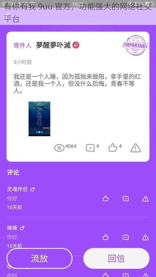 有你有我 9uu 官方，功能强大的网络社交平台