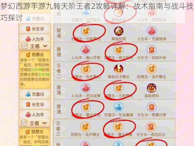 梦幻西游手游九转天阶王者2攻略详解:战术指南与战斗技巧探讨