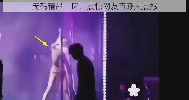 无码精品一区：震惊网友直呼太震撼