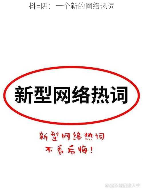 抖=阴:一个新的网络热词