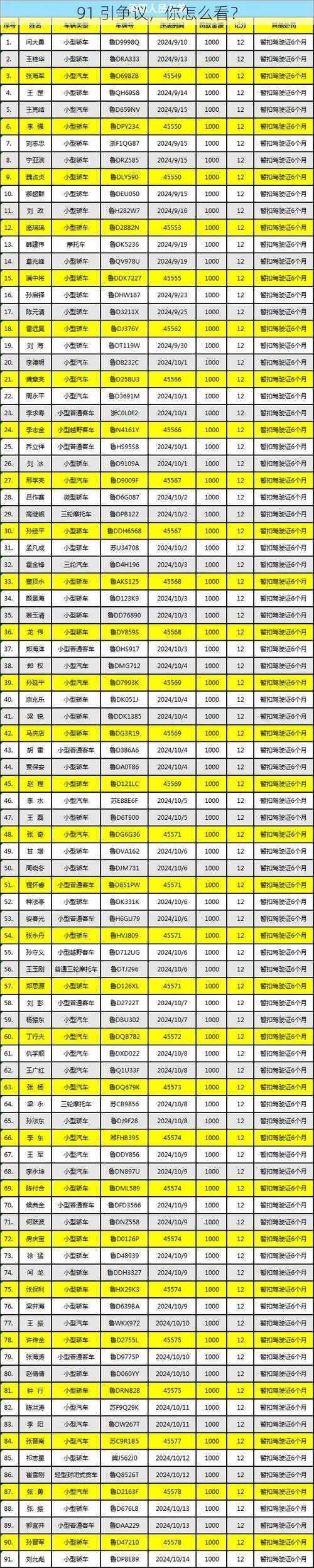 91 引争议,你怎么看?