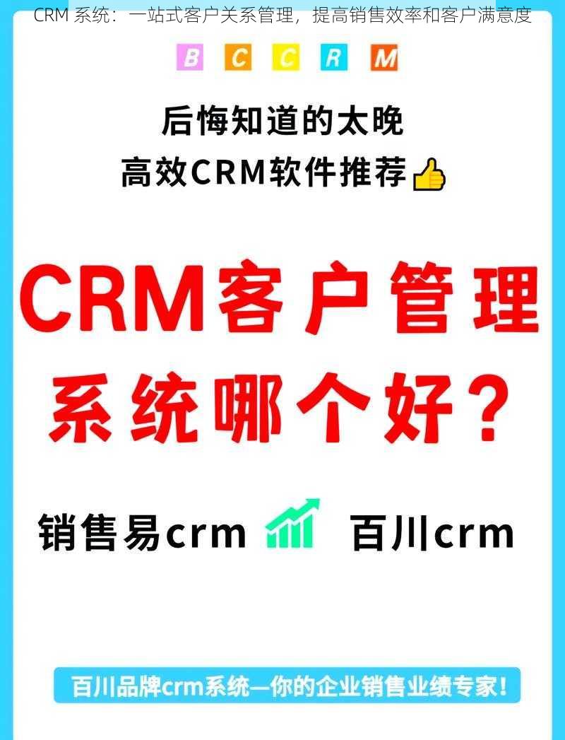 CRM 系统：一站式客户关系管理，提高销售效率和客户满意度