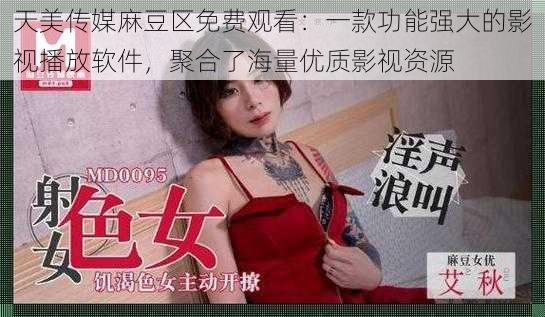天美传媒麻豆区免费观看:一款功能强大的影视播放软件,聚合了海量优质影视资源