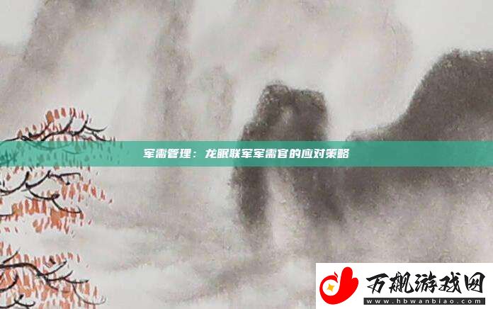 军需管理：龙眠联军军需官的应对策略