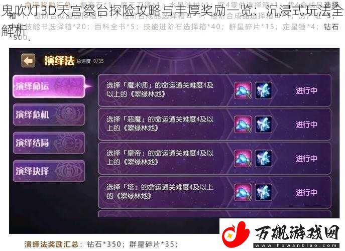 鬼吹灯3D天宫祭台探险攻略与丰厚奖励一览