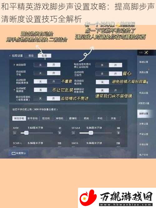 和平精英游戏脚步声设置攻略