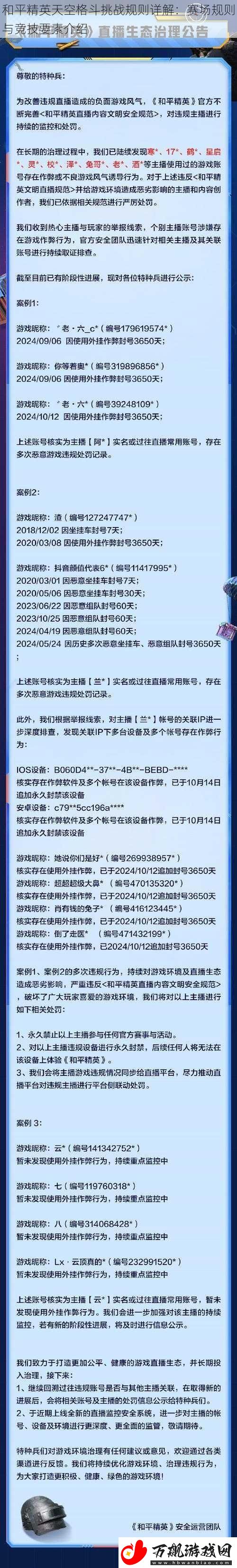 和平精英天空格斗挑战规则详解：赛场规则与竞技要素介绍