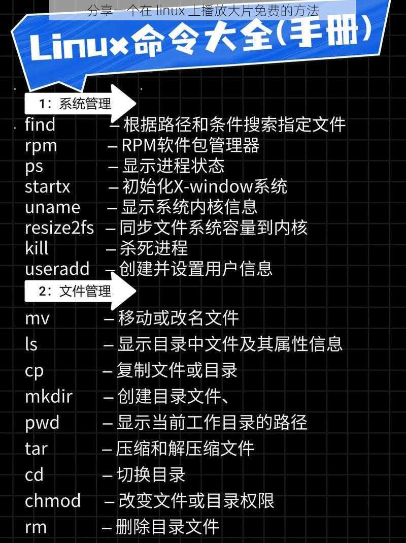 分享一个在 linux 上播放大片免费的方法