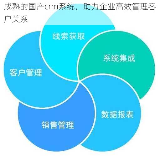 成熟的国产crm系统，助力企业高效管理客户关系