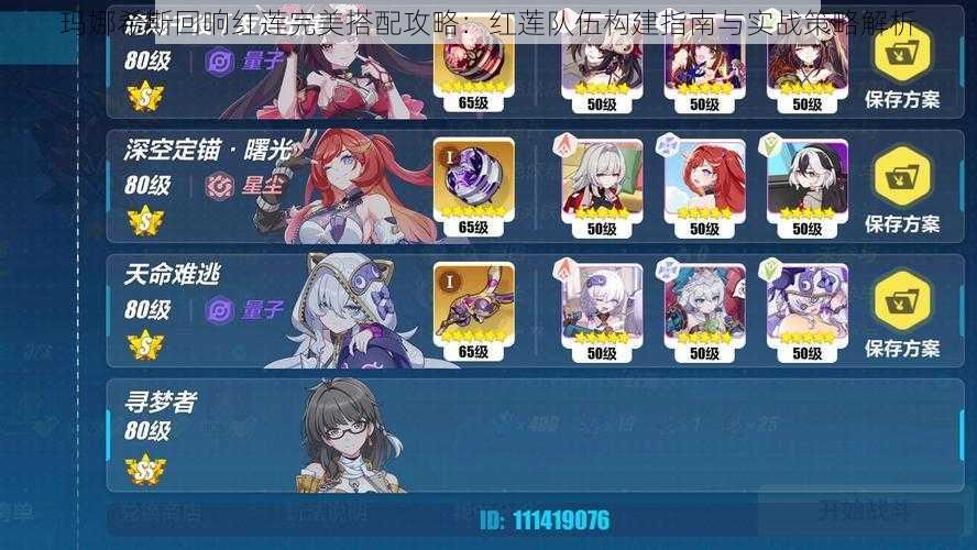 玛娜希斯回响红莲完美搭配攻略:红莲队伍构建指南与实战策略解析