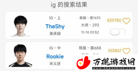 OBGG显示TheShy和Rookie已加入iG-仁川人起立