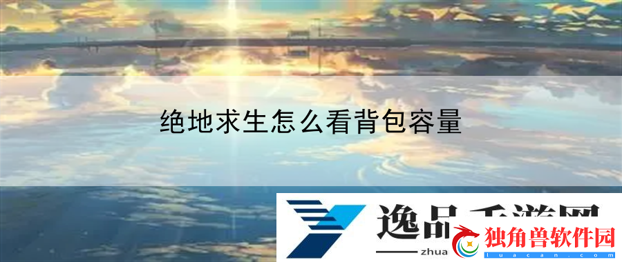 绝地求生怎么看背包容量