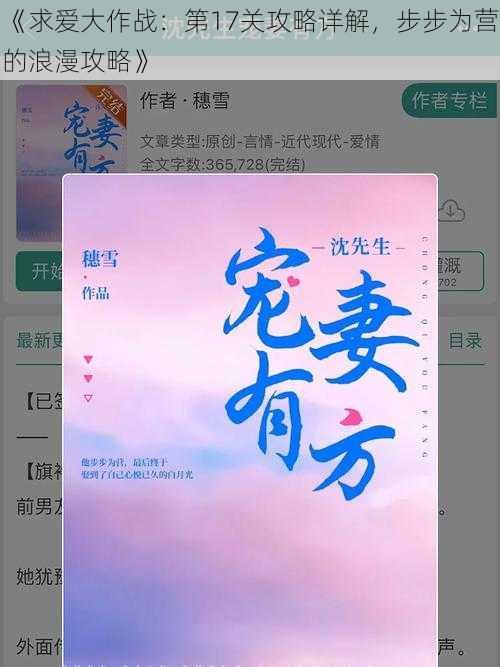 《求爱大作战：第17关攻略详解，步步为营的浪漫攻略》