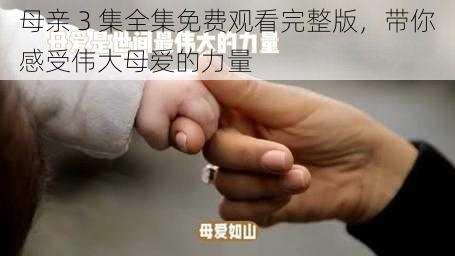 母亲 3 集全集免费观看完整版，带你感受伟大母爱的力量
