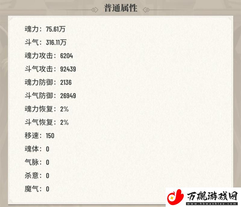 斗破苍穹三年之约角色属性详解