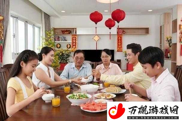 父母儿女媳妇齐聚一堂-共享欢乐幸福时光
