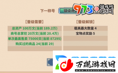四海一商怎么晋级成镇级商人