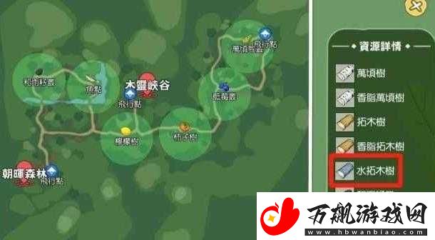 小森生活游戏内水拓木资源采集位置及技巧全面深度解析