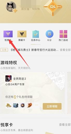 王者荣耀悦享卡购买介绍